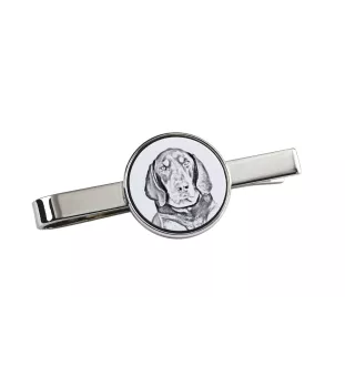 Schwarz-Lohfarbener Waschbärenhund, Black and Tan Coonhound I - Krawattenklammer mit Hund, personalisierter Krawattenclip, einzigartiges Geschenk für Männer von der Marke Art-Dog