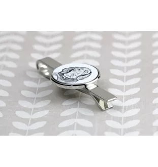 Black and Tan Coonhound I - tie clip with a dog, personalized tie clip, a unique gift for a man from the Art-Dog brand