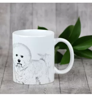 Bichon Frise, Bichon Tenerife, Bichon a poil frise - cup with a dog, cheerful cup for a dog lover, personalized gift from the Art-Dog brand