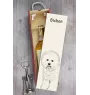 Bichon Frise, Gelockter Bichon, Tenneriffahündchen - Weinbox mit Hund, Alkoholbox mit Grafik, personalisierte Geschenkbox der Marke Art-Dog