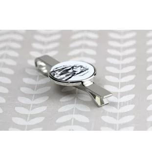 Black and Tan Coonhound - tie clip with a dog, personalized tie clip, a unique gift for a man from the Art-Dog brand