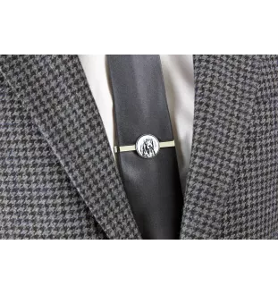 Black and Tan Coonhound - tie clip with a dog, personalized tie clip, a unique gift for a man from the Art-Dog brand