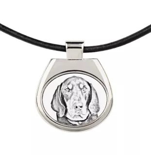 Schwarz-Lohfarbener Waschbärenhund, Black and Tan Coonhound I - Halskette mit Hund, personalisierter Anhänger mit Foto, einzigartige Halskette für Frauen und Männer von der Marke Art-Dog