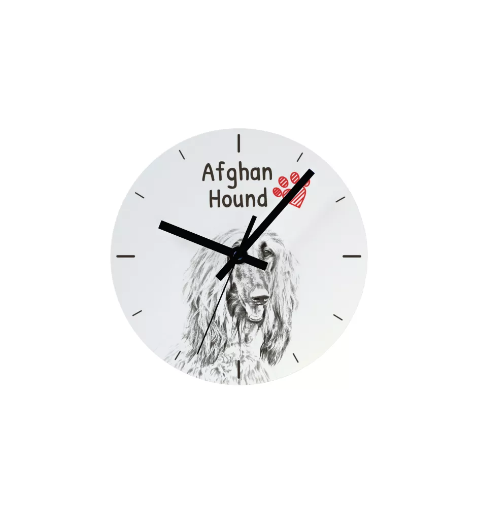 Chien noir et feu pour la chasse au raton laveur I - horloge murale avec chien, horloge de table avec impression, décoration personnalisée de la maison de la marque Art-Dog