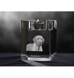 Black and tan coonhound świecznik kryształowy z psem Art-Dog