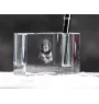 Black and Tan Coonhound I - Pen stand, crystal organiser with dog photo, unique desk decoration by Art-Dog brand