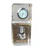 Black and Tan Coonhound I - crystal clock with a photo, a photo of a dog in crystal, personalized desk clock by Art-Dog brand