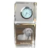 Black and Tan Coonhound - crystal clock with a photo, a photo of a dog in crystal, personalized desk clock by Art-Dog brand