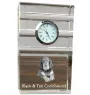 Black and Tan Coonhound I - glass clock with a photo, photo of a dog in crystal, personalized standing office clock by Art-Dog brand