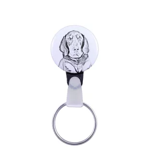 Black and Tan Coonhound I - keychain with a dog portrait, pendant with the brand's own Art-Dog graphics