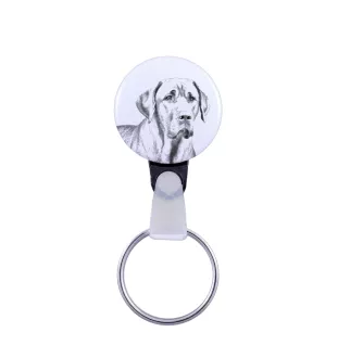 Schwarz-Lohfarbener Waschbärenhund, Black and Tan Coonhound - Schlüsselanhänger mit dem Bild eines Hundes, Anhänger mit dem eigenen Grafikdesign der Marke Art-Dog