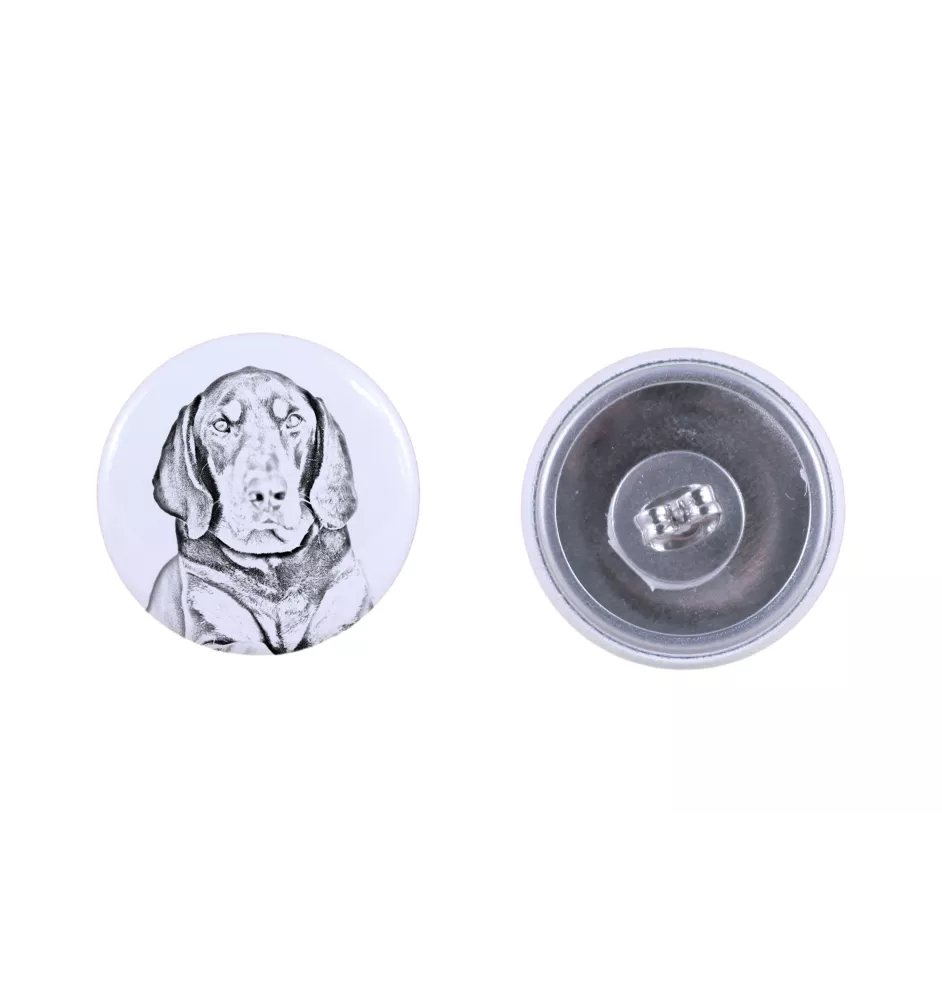 Black and Tan Coonhound I - unique dog earrings, your pet on a keychain, Art-Dog's own brand