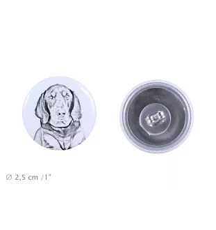 Black and tan coonhound I kolczyki z psem mały Art-Dog