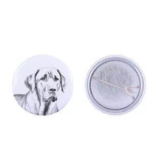 Schwarz-Lohfarbener Waschbärenhund, Black and Tan Coonhound - Anstecknadel mit Ihrem Hund, fügen Sie Ihr eigenes Foto hinzu, Marke Art-Dog