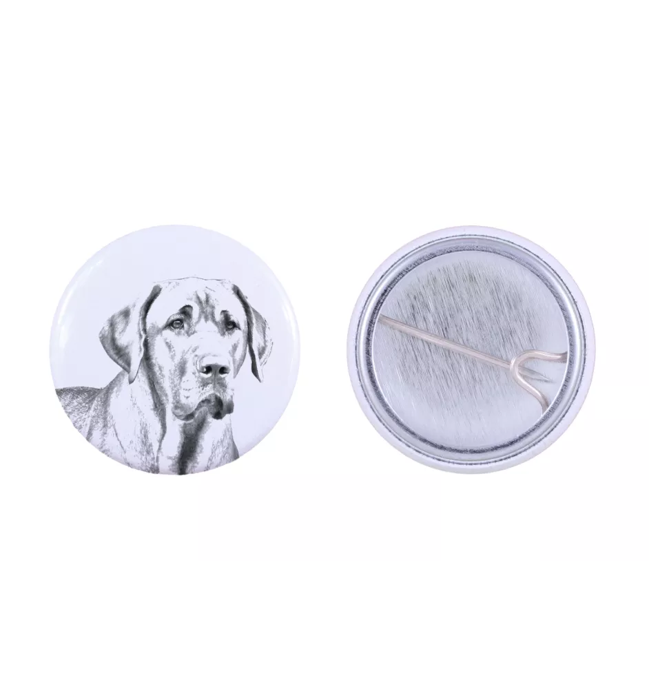 Schwarz-Lohfarbener Waschbärenhund, Black and Tan Coonhound - Anstecknadel mit Ihrem Hund, fügen Sie Ihr eigenes Foto hinzu, Marke Art-Dog