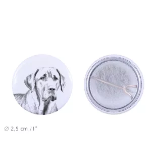 Schwarz-Lohfarbener Waschbärenhund, Black and Tan Coonhound - Anstecknadel mit Ihrem Hund, fügen Sie Ihr eigenes Foto hinzu, Marke Art-Dog