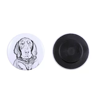 Black and Tan Coonhound I - magnet with a dog's pupil, exceptionally light, strong magnet, handmade product by the Art-Dog brand