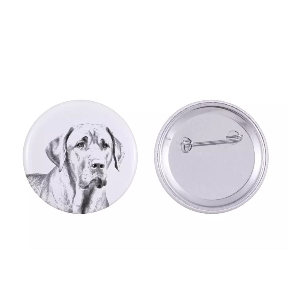 Black and tan coonhound przypinka z psem duża Art-Dog