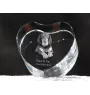 Black and Tan Coonhound I - a photo of a dog in crystal, crystal heart, unique photo frame from the Art-Dog brand