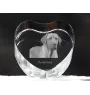 Black and Tan Coonhound - a photo of a dog in crystal, crystal heart, unique photo frame from the Art-Dog brand
