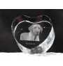 Black and Tan Coonhound - a photo of a dog in crystal, crystal heart, unique photo frame from the Art-Dog brand