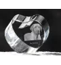 Chien noir et feu pour la chasse au raton laveur - une photo de chien dans un cristal, un cœur en cristal, un cadre photo exceptionnel de la marque Art-Dog