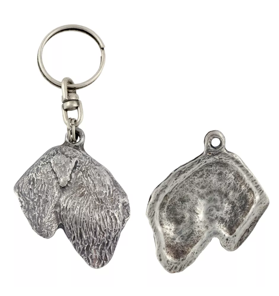 Black Russian Terrier, Chornyi Terrier - Silver-plated dog pendant, handbag decoration, backpack pendant by Art-Dog brand