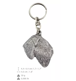 Black Russian Terrier, Chornyi Terrier - Silver-plated dog pendant, handbag decoration, backpack pendant by Art-Dog brand