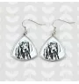 Black and Tan Coonhound - dog earrings, hanging earrings with a picture, personalized jewelry with Art-Dog brand print