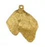 Black Russian Terrier, Chornyi Terrier - Gilded key ring with dog, handbag decoration, luxury accessory by Art-Dog brand