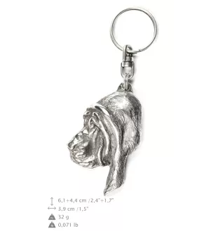 Chien de Saint Hubert, Bloodhound - Pendentif chien argenté, décoration de sac à main, pendentif sac à dos par la marque Art-Dog