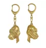 Bloodhound, St. Hubert Hound, Sleuth-hound - Gilded key ring with dog, handbag decoration, luxury accessory by Art-Dog brand