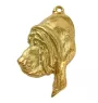 Bluthund, Bloodhound, Chien de St Hubert - Vergoldeter Schlüsselanhänger mit Hund in Geschenkbox, Handtaschen-Dekoration, Luxus-Accessoire der Marke Art-Dog