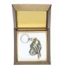 Bloodhound, St. Hubert Hound, Sleuth-hound - Silver-plated pendant with a dog in a decorative box, handbag decoration, backpack pendant by Art-Dog brand