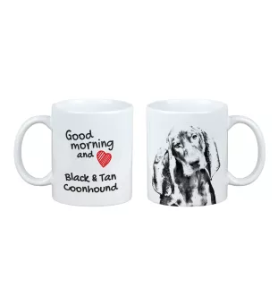 Chien noir et feu pour la chasse au raton laveur - tasse avec chien, tasse avec photo, cadeau personnalisé de la marque Art-Dog