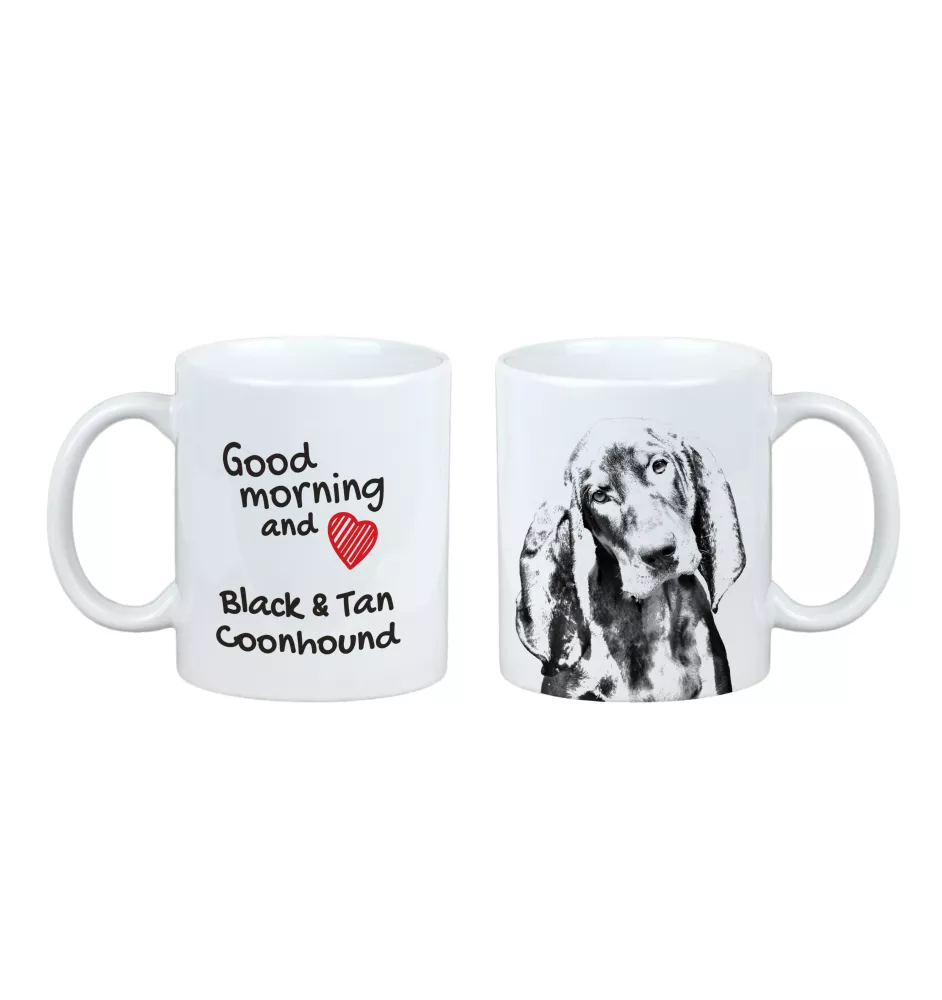 Black and Tan Coonhound - cup with a dog, cup with a photo, personalized gift from the Art-Dog brand