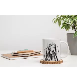 Schwarz-Lohfarbener Waschbärenhund, Black and Tan Coonhound - Tasse mit Hund, Tasse mit Bild, personalisiertes Geschenk der Marke Art-Dog