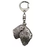 Black Russian Terrier, Chornyi Terrier - Silver-plated key ring with a dog in a gift box, handbag decoration, backpack pendant by Art-Dog brand