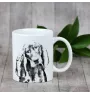 Black and Tan Coonhound - cup with a dog, cup with a photo, personalized gift from the Art-Dog brand