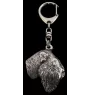 Black Russian Terrier, Chornyi Terrier - Silver-plated key ring with a dog in a gift box, handbag decoration, backpack pendant by Art-Dog brand