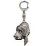 Bluthund, Bloodhound, Chien de St Hubert - Versilberter Schlüsselanhänger mit Hund in einer Geschenkbox, Handtaschenschmuck, Rucksackanhänger der Marke Art-Dog