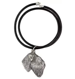 Terrier noir russe - collier avec un chien, pendentif en plaqué argent pour les fans de chiens, bijoux uniques de la marque Art-Dog