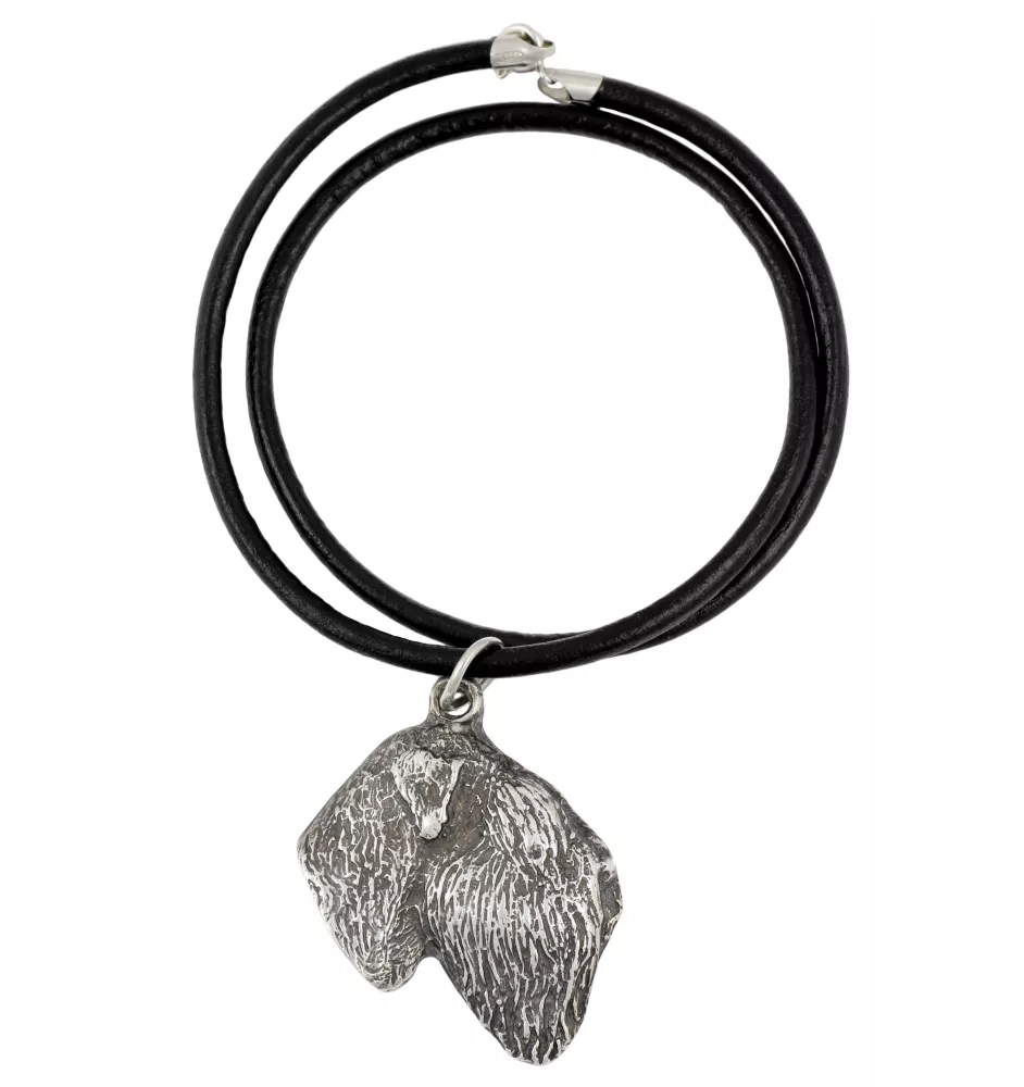 Terrier noir russe - collier avec un chien, pendentif en plaqué argent pour les fans de chiens, bijoux uniques de la marque Art-Dog