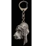 Chien de Saint Hubert, Bloodhound - Porte-clés argenté avec un chien dans une boîte cadeau, décoration de sac à main, pendentif de sac à dos par la marque Art-Dog