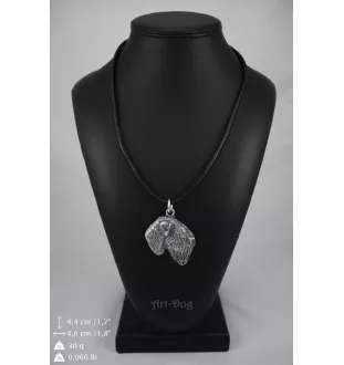 Terrier noir russe - collier avec un chien, pendentif en plaqué argent pour les fans de chiens, bijoux uniques de la marque Art-Dog