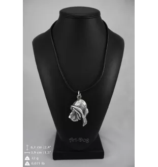 Bloodhound, St. Hubert Hound, Sleuth-hound - Necklace with dog, silver-plated pendant for dog fan, unique jewelry by Art-Dog brand