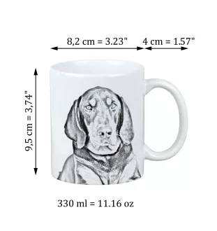 Black and tan coonhound I kubek z psem life is better Art-Dog