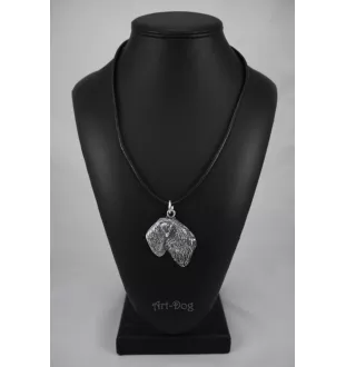 Terrier noir russe - Collier de chien dans une boîte cadeau, médaillon argenté pour fan de chien, pendentif remarquable de la marque Art-Dog