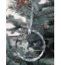 Chien de Saint Hubert, Bloodhound - boule de Noël en cristal avec une photo, photo de chien dans le cristal, décoration personnalisée pour sapin de Noël de la marque Art-Dog
