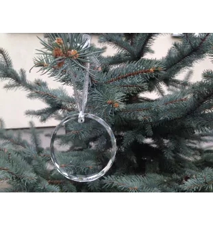 Chien de Saint Hubert, Bloodhound - boule de Noël en cristal avec une photo, photo de chien dans le cristal, décoration personnalisée pour sapin de Noël de la marque Art-Dog